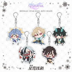 New Honkai: Star Rail Game Reca Sunday Boothill Pendant Keychain Cute Funny Graffiti Cartoon Anime Keyring Backpack Jewelry Gift