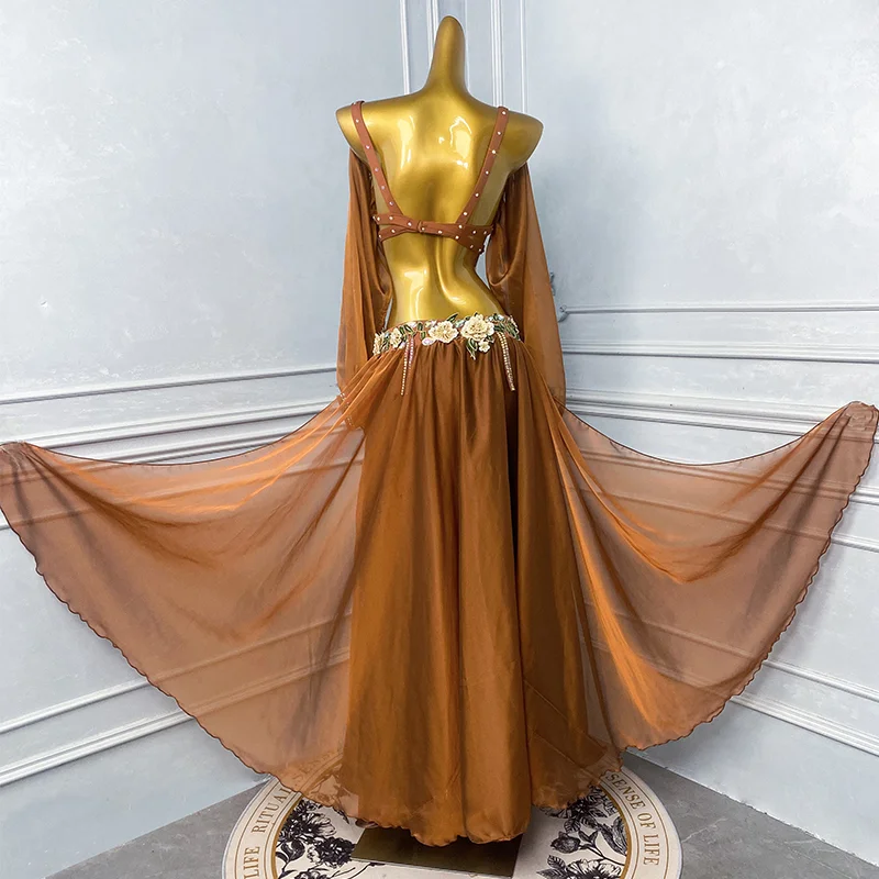 New Women's Oriental Dance Costume Women's High end Luxury Flower Tassel Set Belly Dancing Professional Performance Costumes