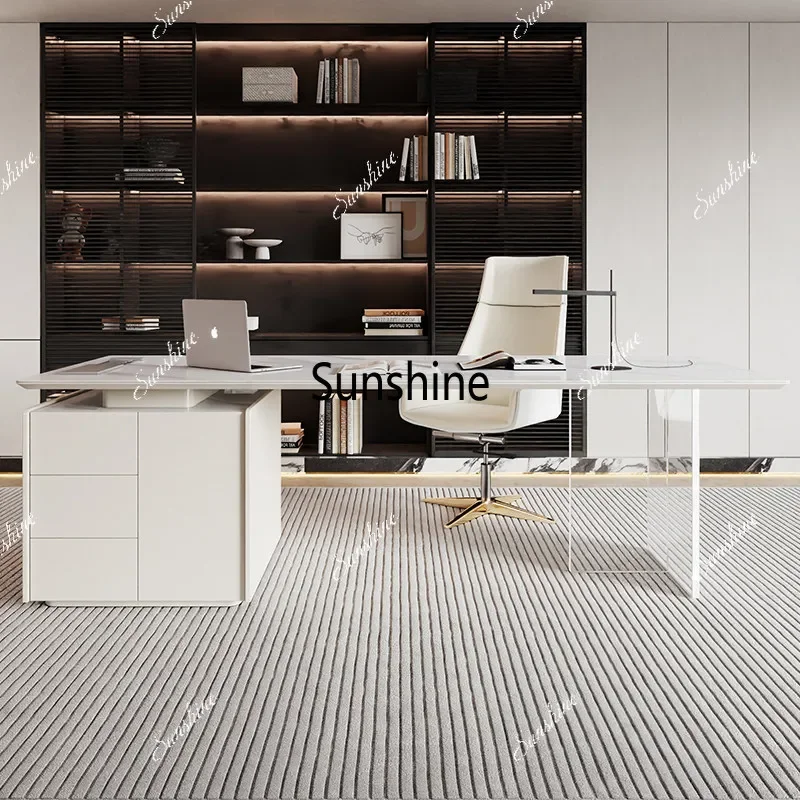 Solid wood home writing desk, office desk, beauty salon negotiation tableTJ