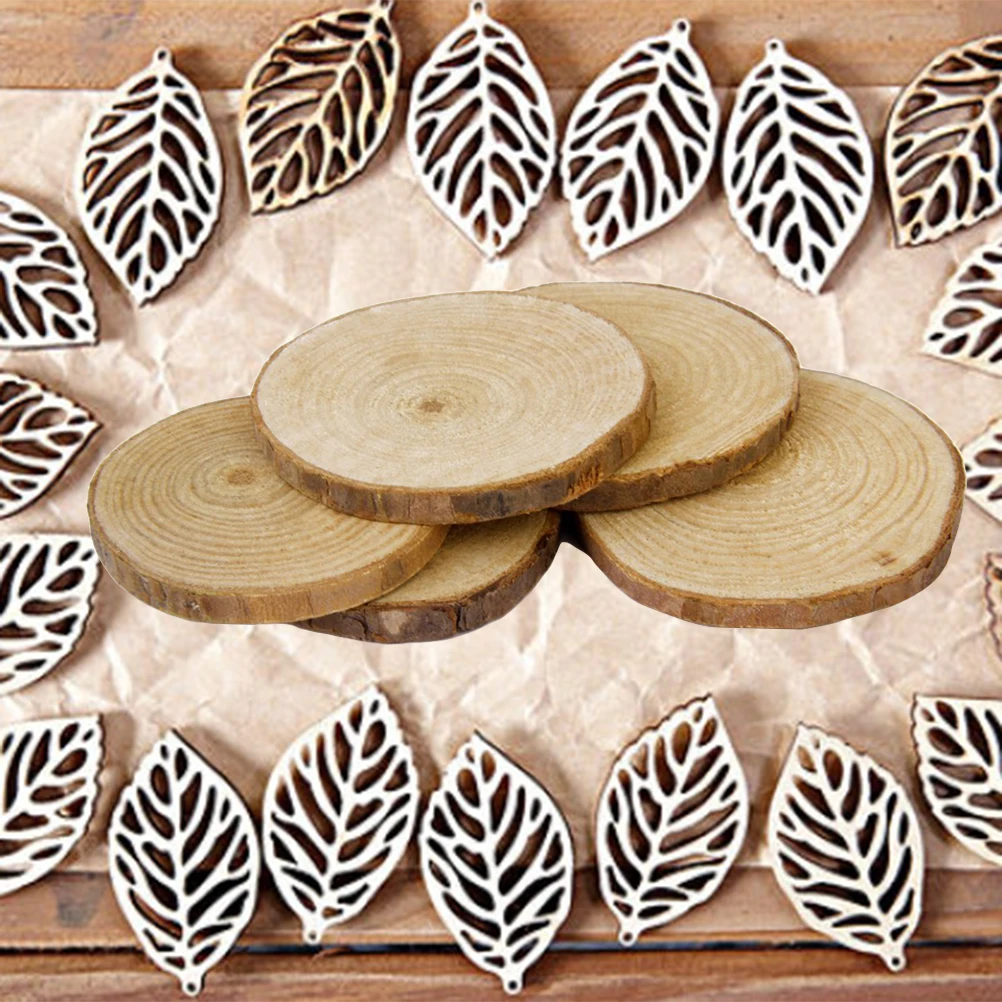 

20Pcs Wood Log Slices Polished Both Sides Natural Bark Discs for Wedding Table Numbers DIY Crafts Decorations Wood Slices