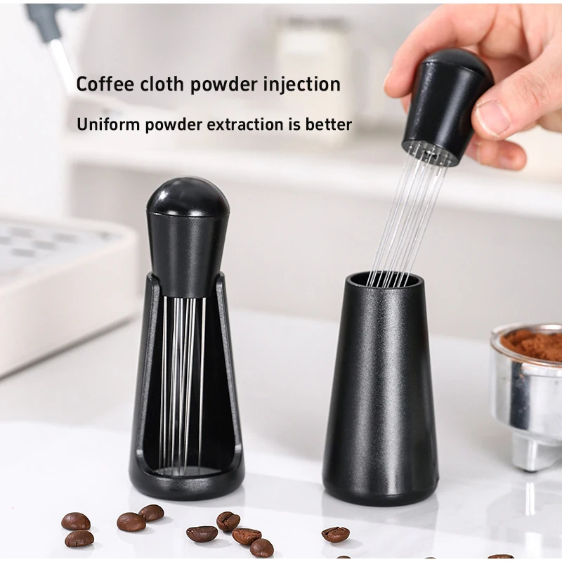 Abs Coffee Cloth Powder Needle Disperser With Base Household Coffee Making Tool Coffee Machine Accessories Effective Stirring