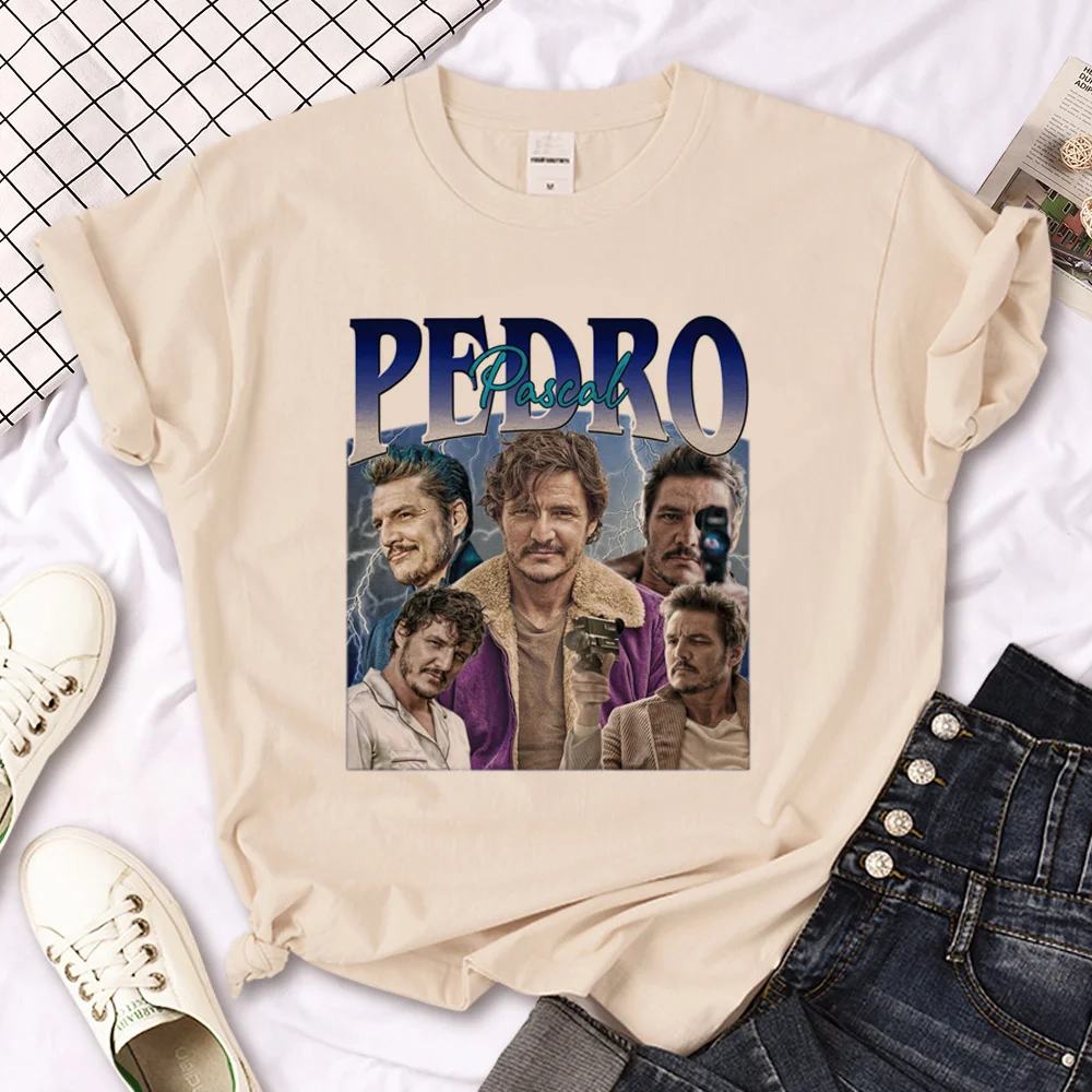 Pedro Pascal top women harajuku graphic streetwear top girl anime 2000s manga clothing