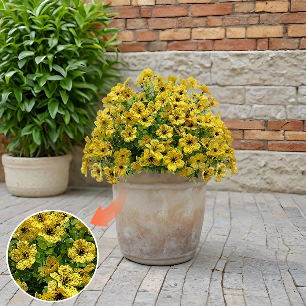 

Искусственные цветы для сада, патио, простая установка, наземные цветы, долговечность на все погоды, простая установка