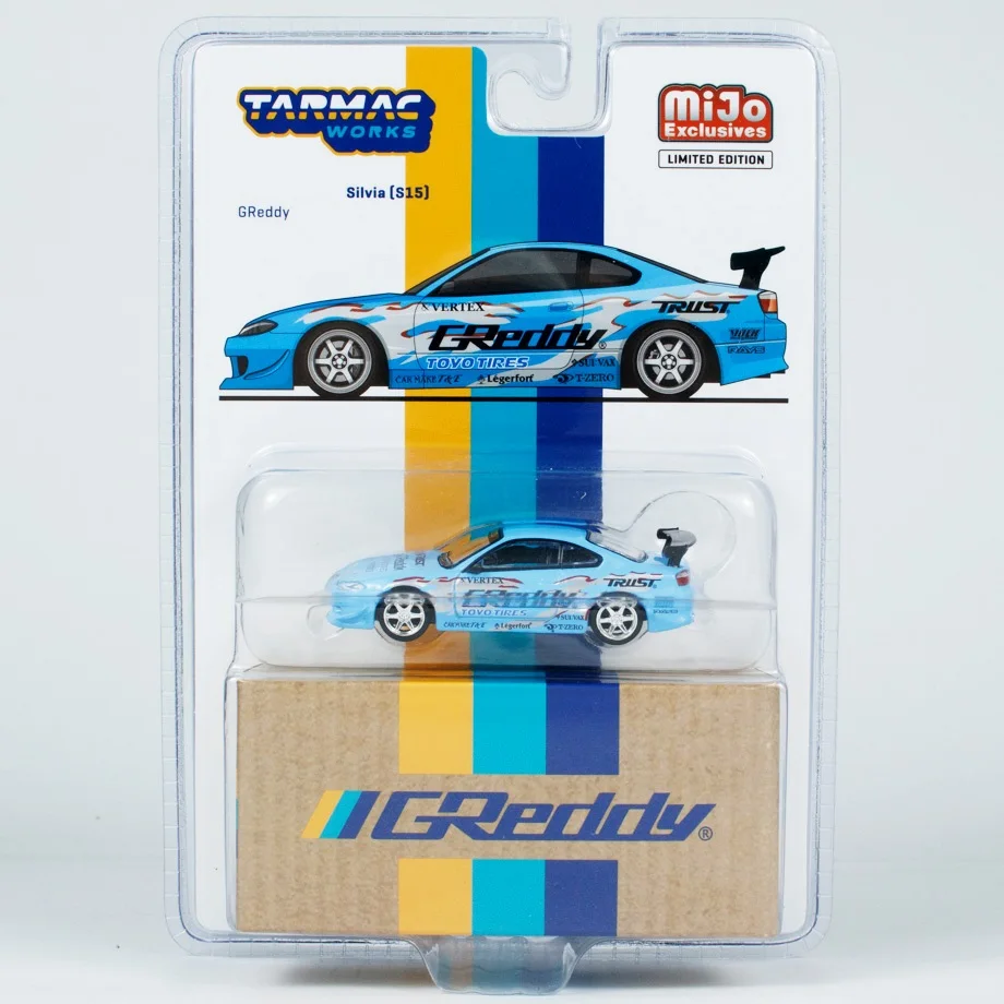 

Tarmac Work TW x MIJO 1:64 VERTEX Silvia S15 GReddy T64G-023-GDY MIJO Exclusive Diecast Model Car