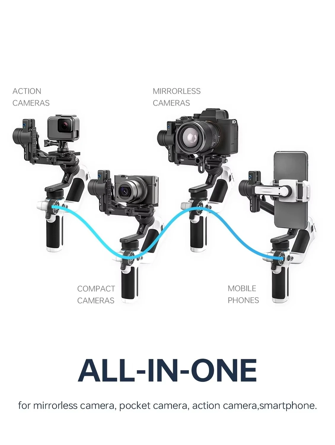 Feiyu Technology SCORP Mini 2 Multi in One 3-axis Handheld Universal Stabilizer Suitable for