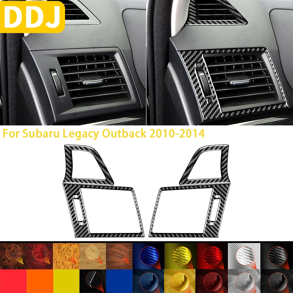 

For Subaru Legacy Outback 2010 2011 2012 2013 2014 Accessories Carbon Fiber Car Interior Side Air Vent Trim Sticker Decoration