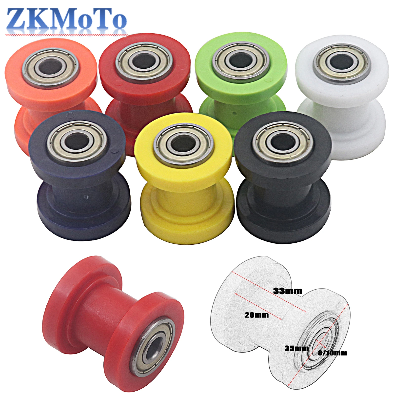 

Motorcycle ATV 8mm/10mm Chain Concave Slider Tensioner Wheel Guide For Honda CRF CR XR Kawasaki KLX Universal Accessories