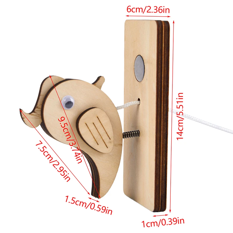 جرس باب خشبي إبداعي مصنوع يدويًا بحبل سحب ، قرع خشبي ، قرع باب عتيق للفصول الدراسية للمنازل