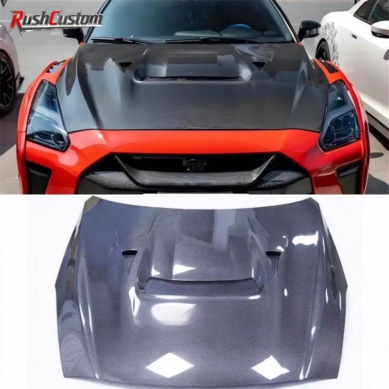 

For GTR R35 2008 2009 2010 2011 2012 2013 2014 2015 2016 ReaI Carbon Fiber Engine Hood Cover Kit