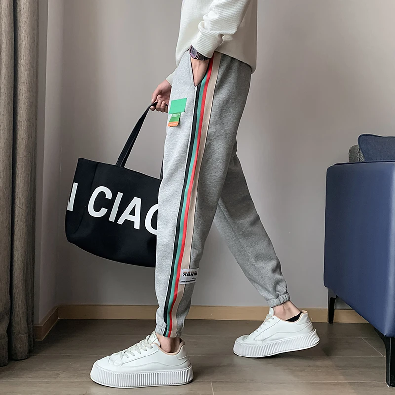 

Модные повседневные брюки для мужчин, весенне-летние универсальные спортивные брюки Slim Fit, спортивные брюки Harlan, молодежные брюки Vitali Sle ket Detail