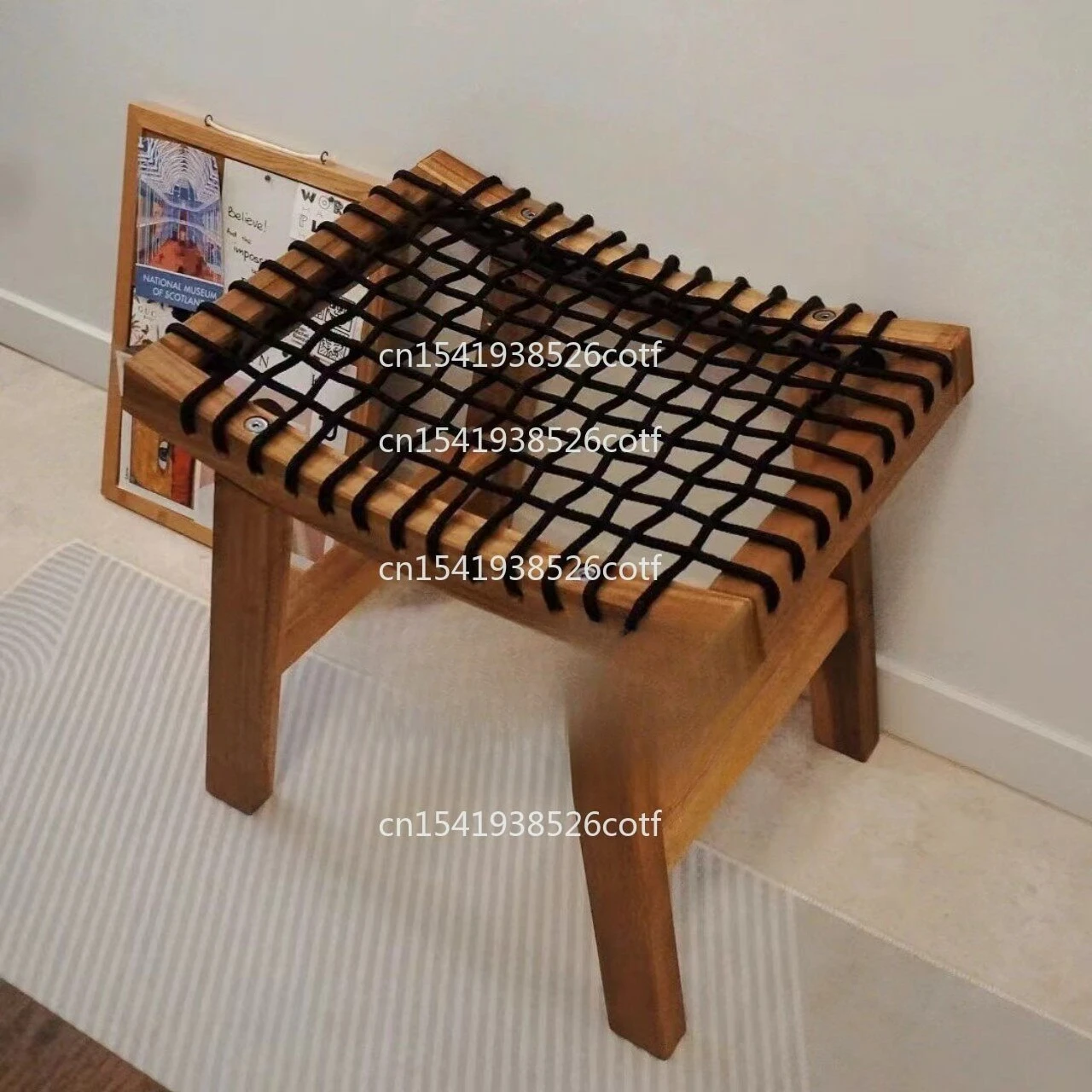 

Дизайнерский табурет-подставка для обуви из массива дерева, креативный, в форме лодки, средневековый, для кофейного столика.