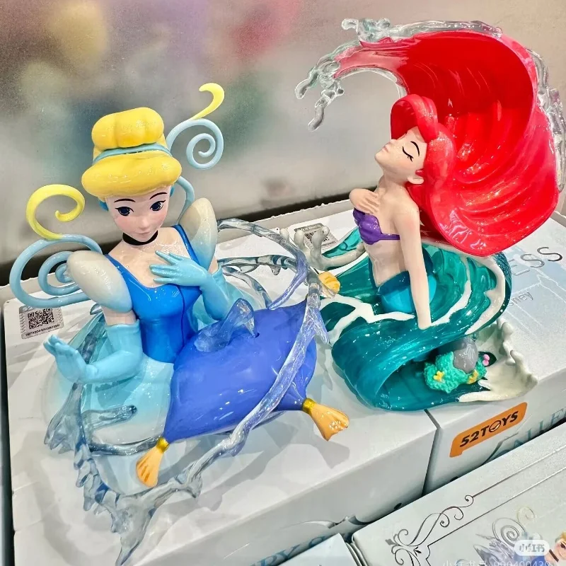 Disney Princess Art Gallery 2 Generation Series Blind Box Toys Cute Snow White Aurora Mulan Mystery Box Doll Girls Virthday Gift