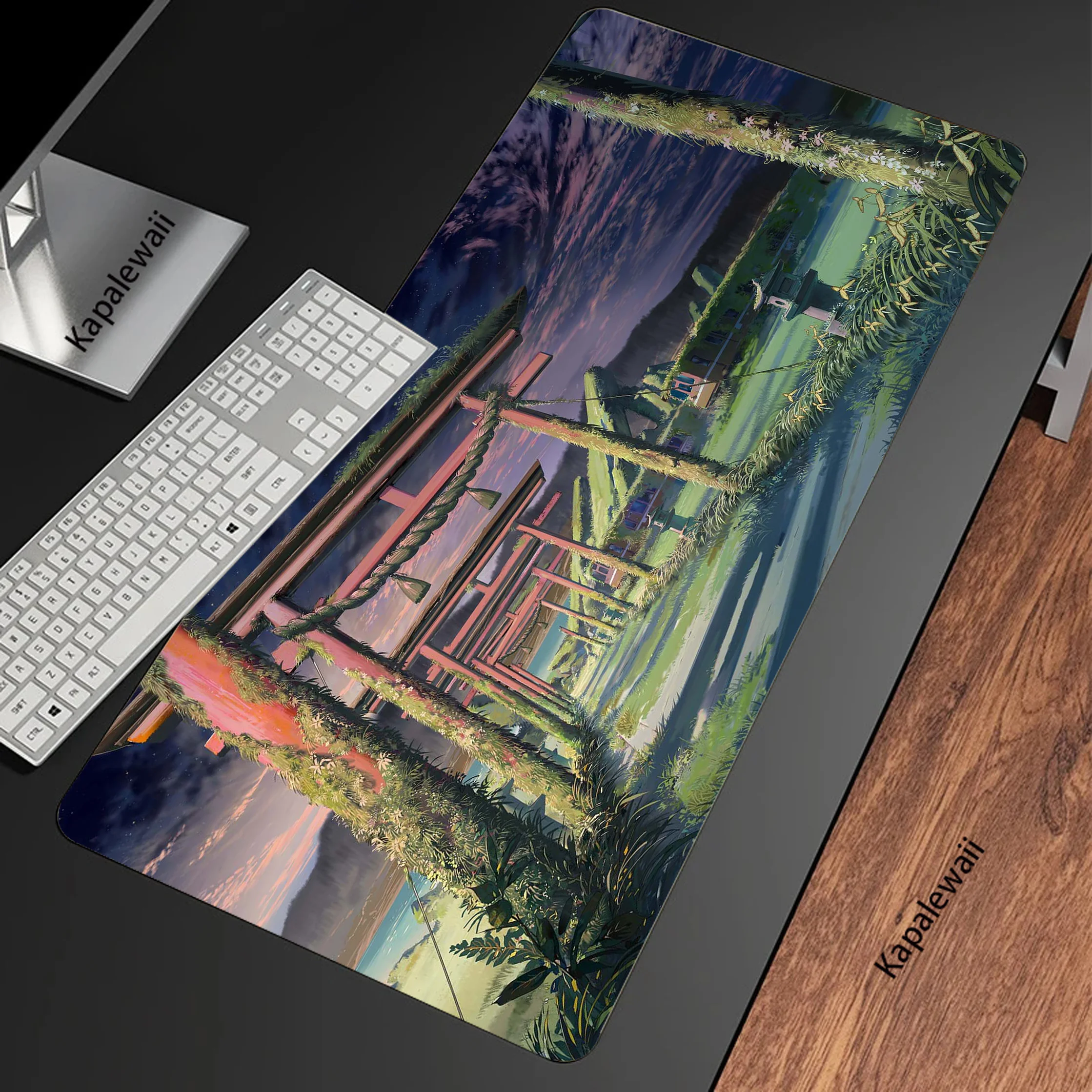 Japonês Paisagem Notebook Mouse Pad, Anti-Slip Mousepad, Borracha Teclado Pads, Gaming Setup Acessórios, XXL, 900x 400mm