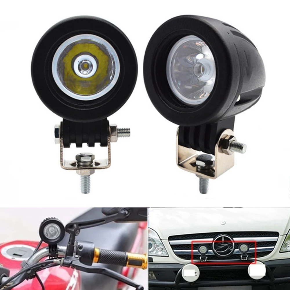 AliExpress Spotlights mini 2Inch Work Light LED Motor Headlight 24V 12V for Car 4X4 Off road 10W Driving Lamp Bike Motorcycle Fog Lights