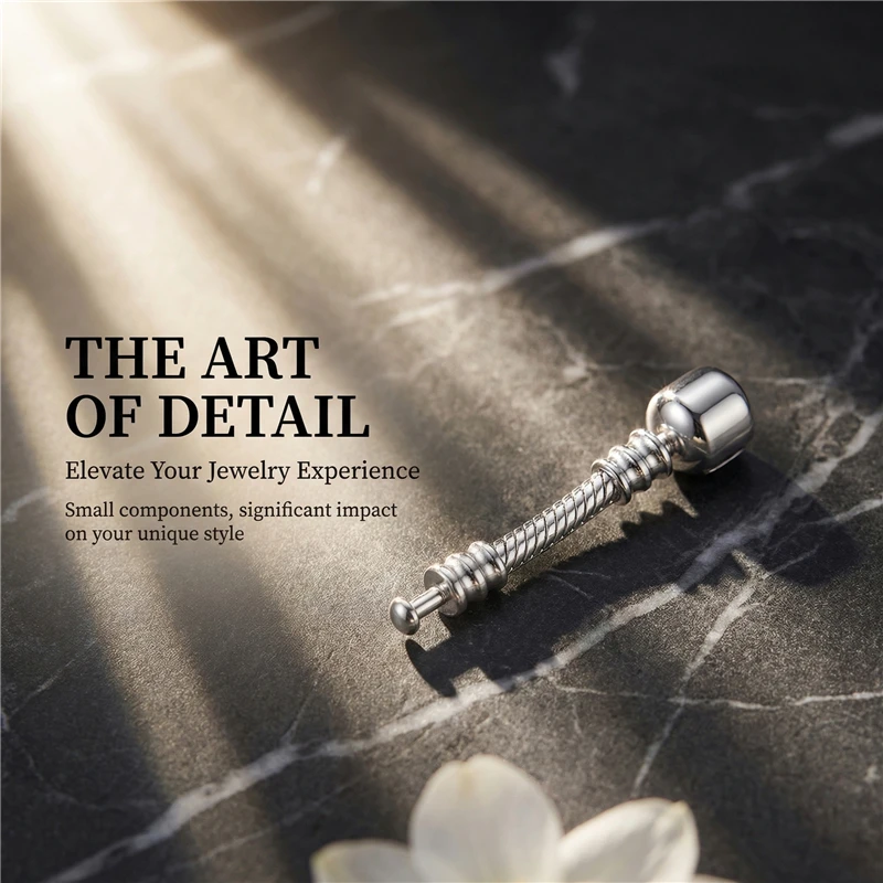 Verlängerungsglied aus 925er Sterlingsilber, passend für Original-Charm-Perlenarmbänder, zur Verlängerung von Damenschmuck, 3,5 cm und 4 cm. – Detail 3