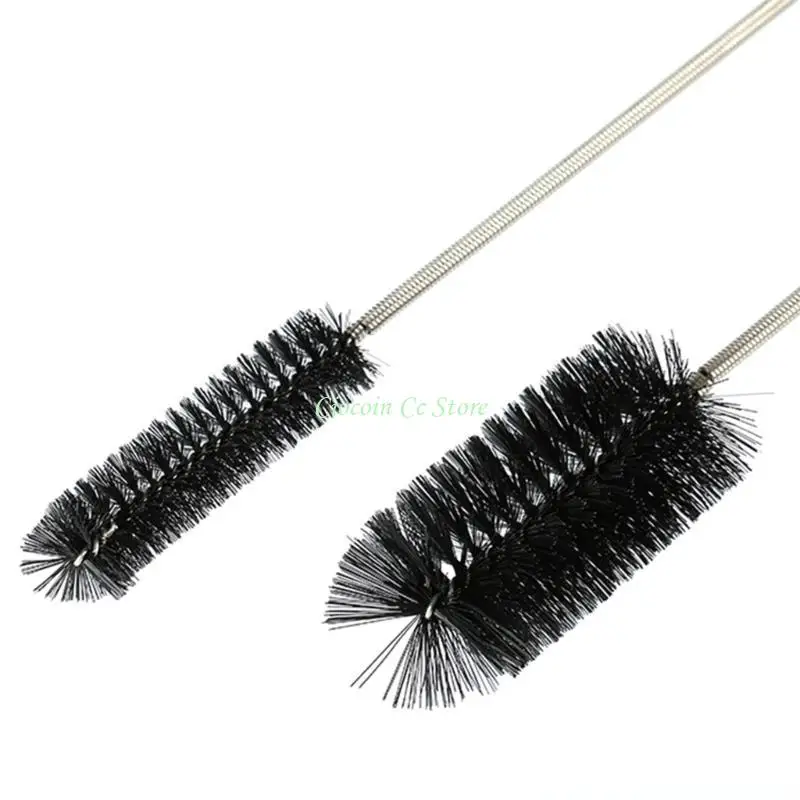 X90F 61 inch Double Ended Nylon Pipe Cleaner Brush and 17.7 inch Sink Unblocker Brush for Kitchen Bathroom Showers Plug Hole