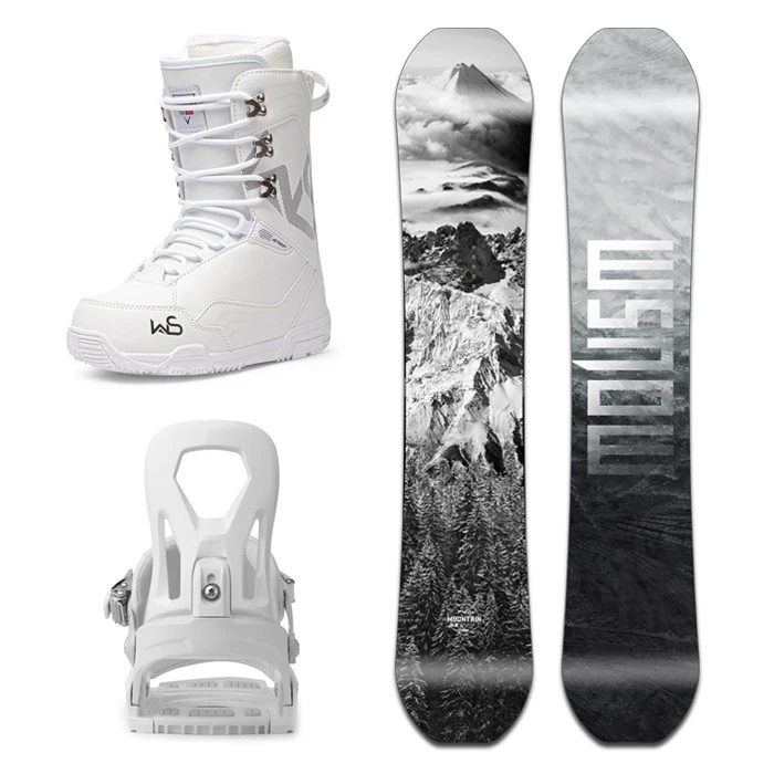 بدلة سباق التزلج الخشبية للبالغين، مجموعة كاملة من لوح نحت مسطح للرجال والنساء، حامل على الجليد، نمط رياضي #4