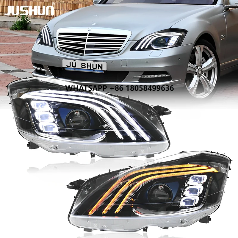 

JUSHUN High-Performance White Light Lasr Model for Mercedes W221 S Class 2006-2013 DOT Approved New Condition