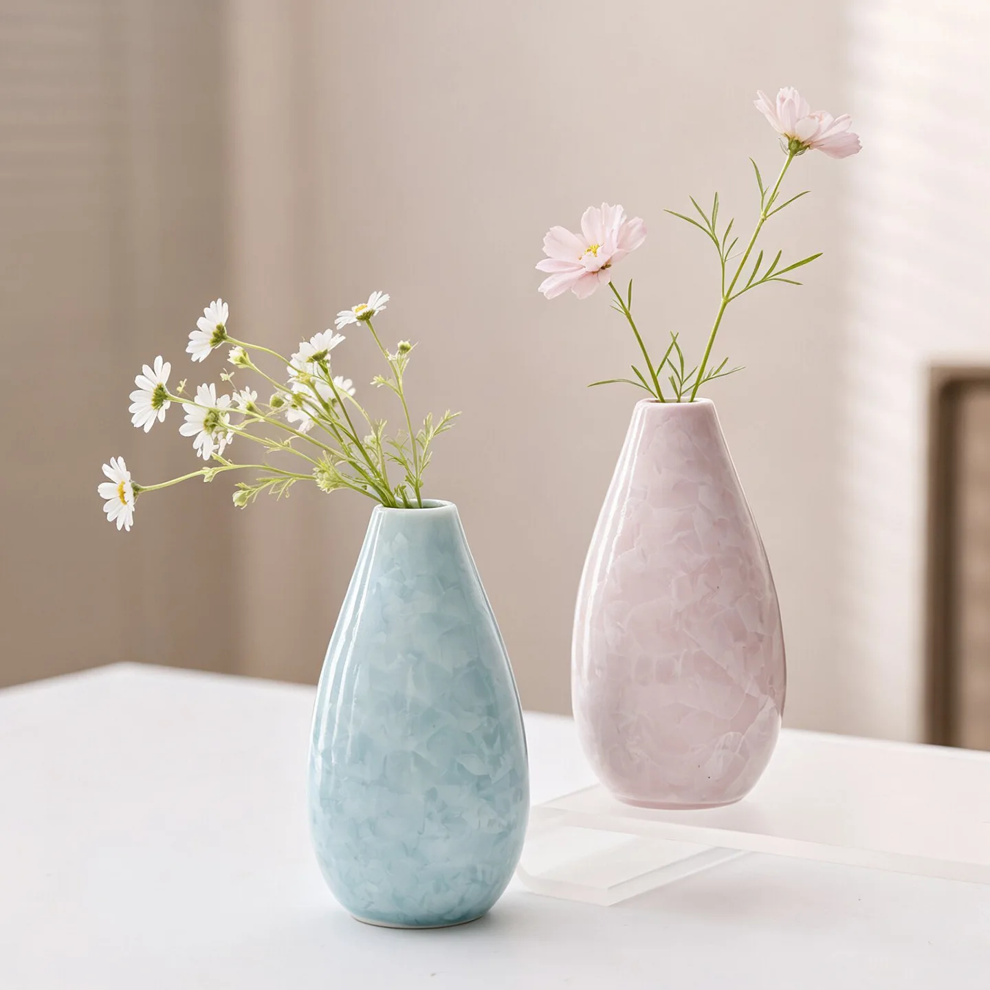 Creative Crystalline‑Glaze Tiny Ceramic Vase Decorative Dried Flower Pot Small Desktop Ornament Party Living Room Home Decor