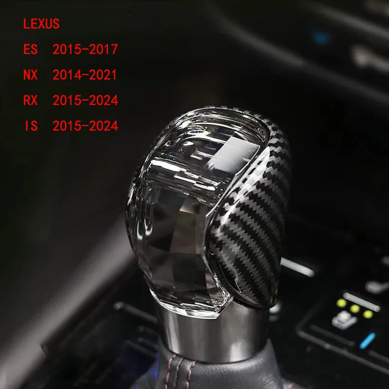 Crystal Car Accessories Gear Shift Knob Lever Handle Replacement With LED Lights For Lexus ES200 NX200 NX300 IS300 RX300