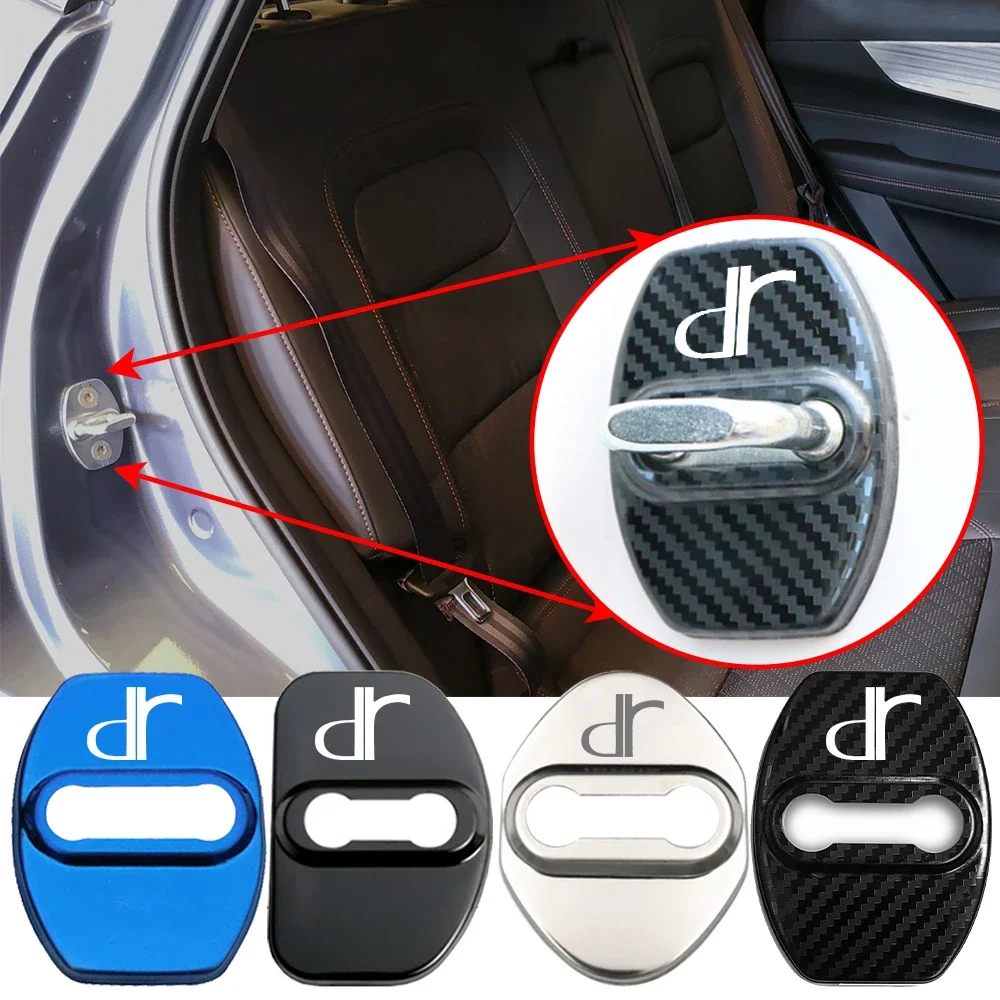 Cubierta de cerradura de puerta de coche, funda de emblemas para motores DR 1,0 EV 3,0 4,0 5,0 6,0 7,0 DR3 CityCross PK8 DR2 DR4, accesorios de estilo de coche