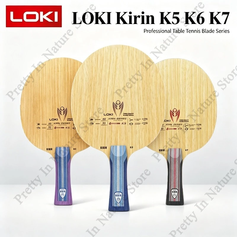 LOKI NEW Kirin K5 K6 K7 Table Tennis Blade 5/7 Ply Pure Wood OFF+ Ping Pong Paddle for Beginner Training Fast Attack Loop