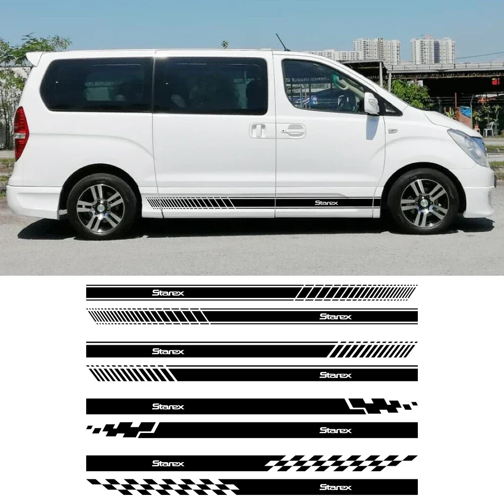 Pegatinas de furgoneta para Hyundai Grand Starex H1 Royale H200 H300 A1, pegatinas de decoración lateral para puerta de coche, accesorios de sintonización automática