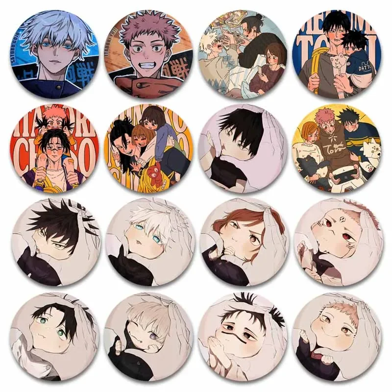 Kreative Anime Jujutsu Kaisen Brosche Lustige Satoru Ryomen Revers Abzeichen Rucksack Hemd Hut Pin Zubehör Schmuck Geschenke für Freund
