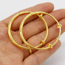 Adixyn Baby Bangle for Kids 18K Gold Color/Copper Bangle Jewelry Boy Girls Birthday Party Gifts N041612