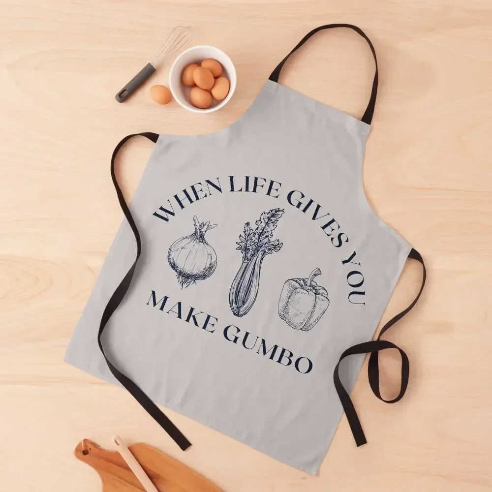 

Make Gumbo Apron Kitchen Things Hairdresser Kitchen Novel Kitchen Accessories Women's Apron