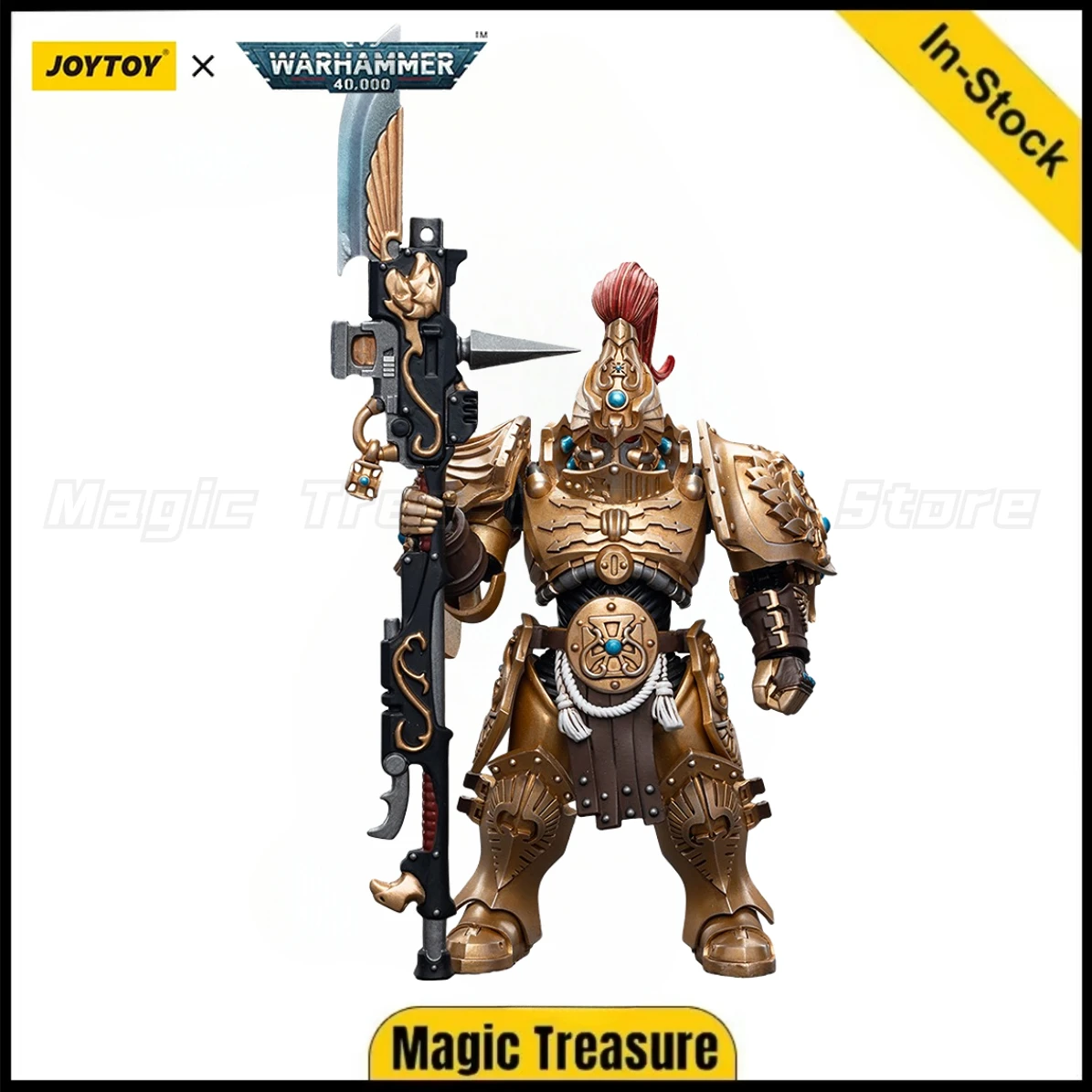 

【В наличии】JOYTOY Warhammer 40K Adeptus Custodes Custodian Guard с Guardian Spear 1/18 Фигурка Модель игрушки