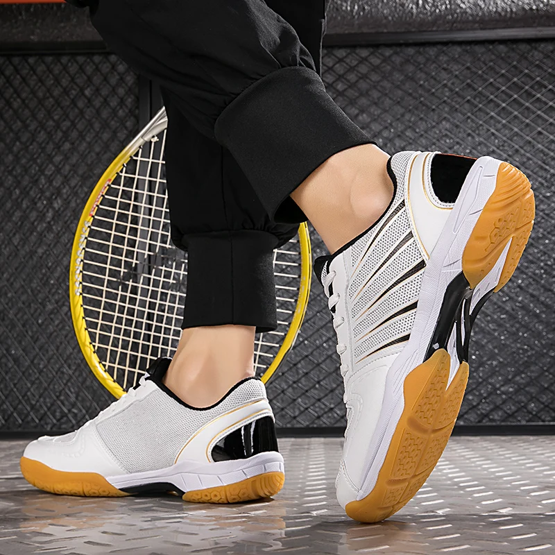 Męskie i damskie buty do badmintona oddychające sneakersy antypoślizgowe odporne na zużycie amortyzacja buty do tenisa stołowego buty treningowe