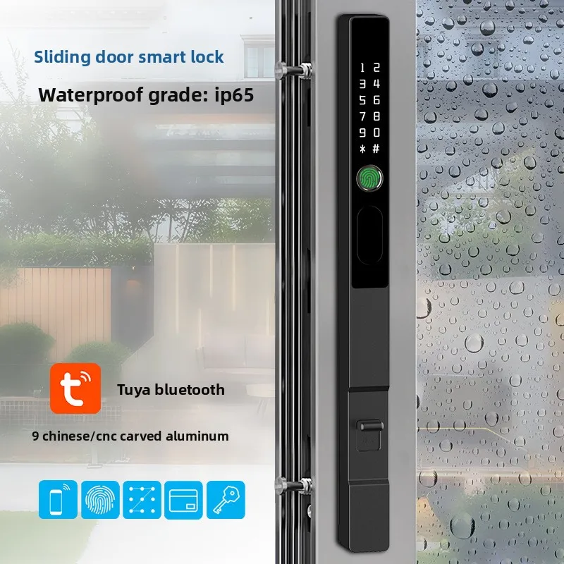 New Panning Door Waterproof And Rainproof Home Improvement Commercial Smart Lock Narrow Side Broken Bridge Aluminum Doors And Wi