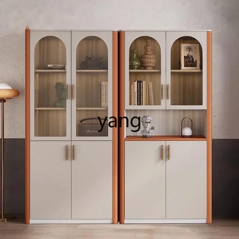 

LTT High-End Bookcase Study Room Glass Door Display Cabinet Multi-Functional Storage Cabinet Hand-Made Ornaments