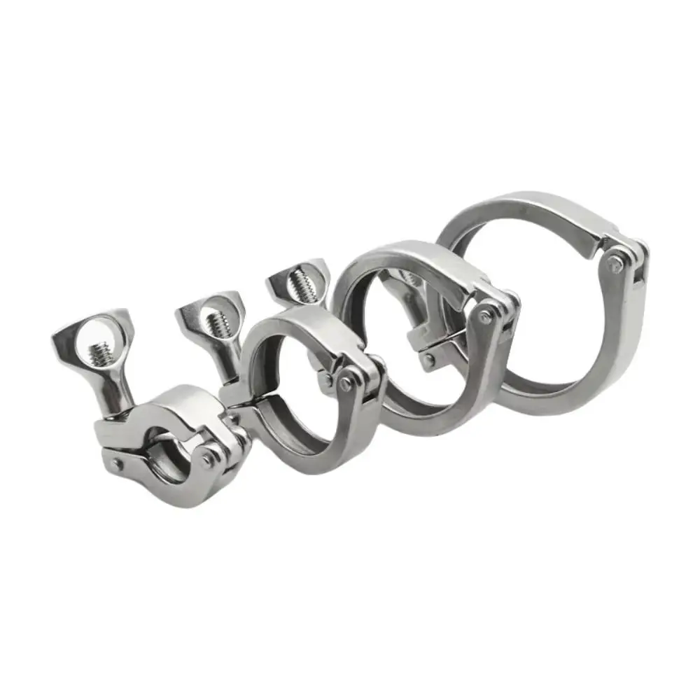 New SS304 Stainless Steel Tri Clamp Fitting Heavy Duty Wing Nut Pipe clamp Ferrule Fittings