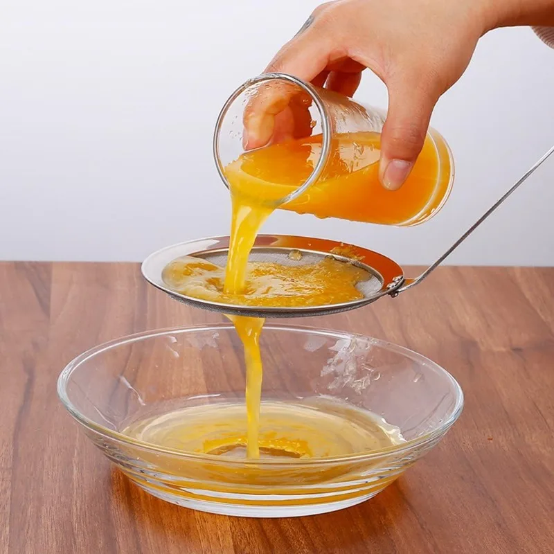 1 Pack Skimmer Spoon 304 Stainless Steel Grease Filter Spoon, Kitchen Cooking Fine Mesh Food Strainer for Filtering Oil and Foam view 5