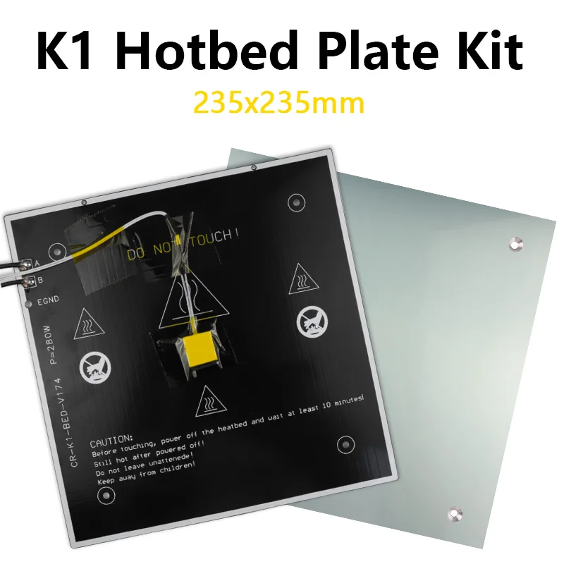 

High Quality Creality K1 Hotbed Plate Kit 24V 280W 235x235mm for K1 3D Printer