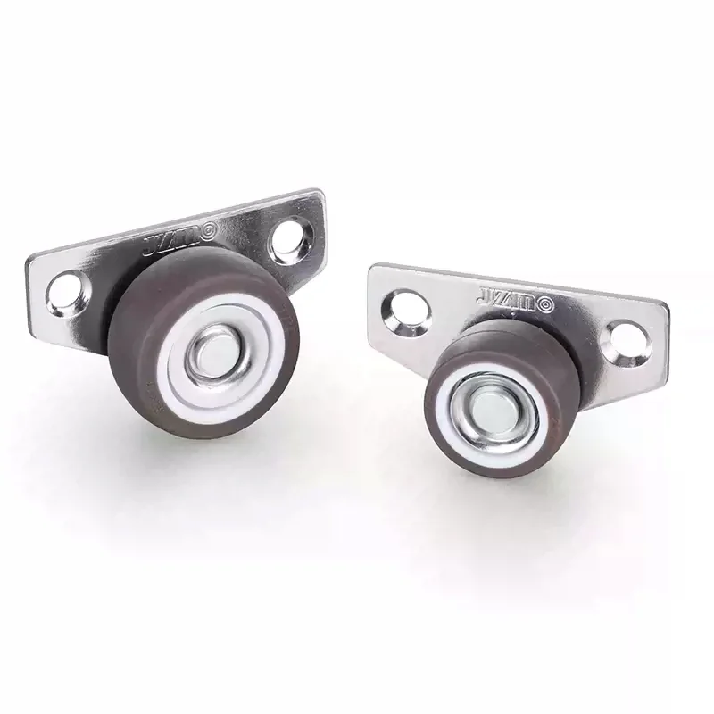 4Pcs Silent Rubber Casters, Drawer Wheels, for Furniture, Kitchen Cabinet Table ,of Side Installation Low Profile Replace wheel