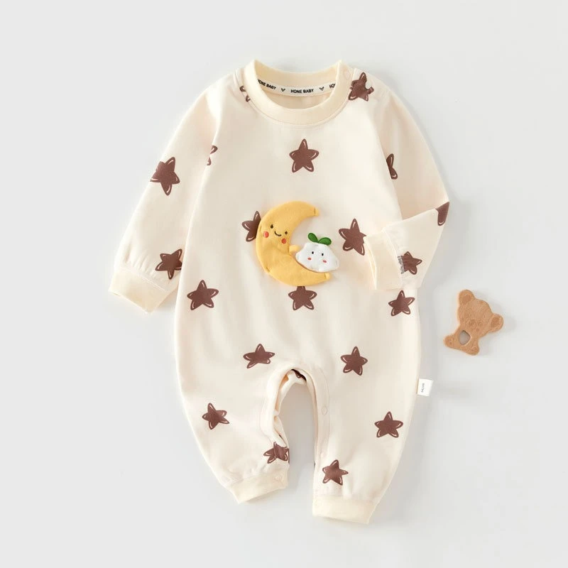 Unisex Baby Warm Romper for Autumn & Winter Infant Cute Long-Sleeve Jumpsuit Boys & Girls Outdoor Comfortable Bodysuit