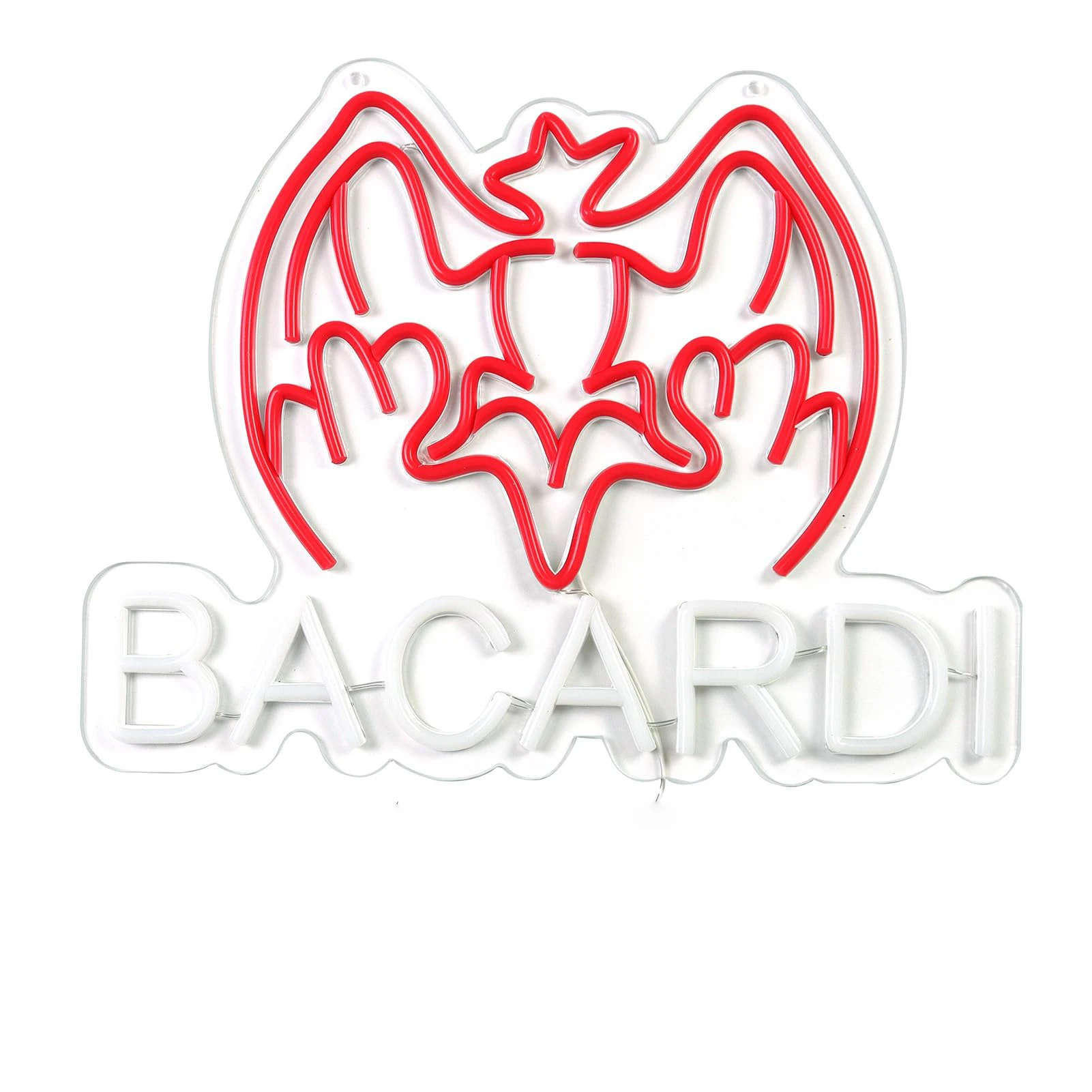 Bacardi Rum neon commercial sign for bar wall decor，USB Powered Decorative Bar Open Sign for Home Bar Store Party Decor