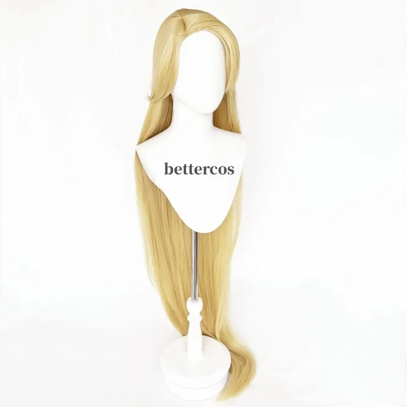 High Quality Tangled Princess 150cm Straight Blonde Super Long Cosplay Wig Synthetic Hair Anime Wig   Wig Cap