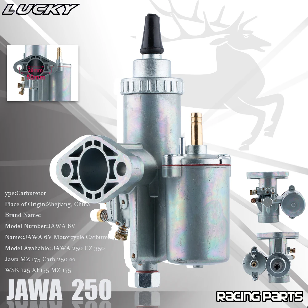 Classic motorcycle Carburetor carb fit for JAWA 250 350 CZ 350 175 250CC Carburetor jawa 6V Russia Parts 26mm