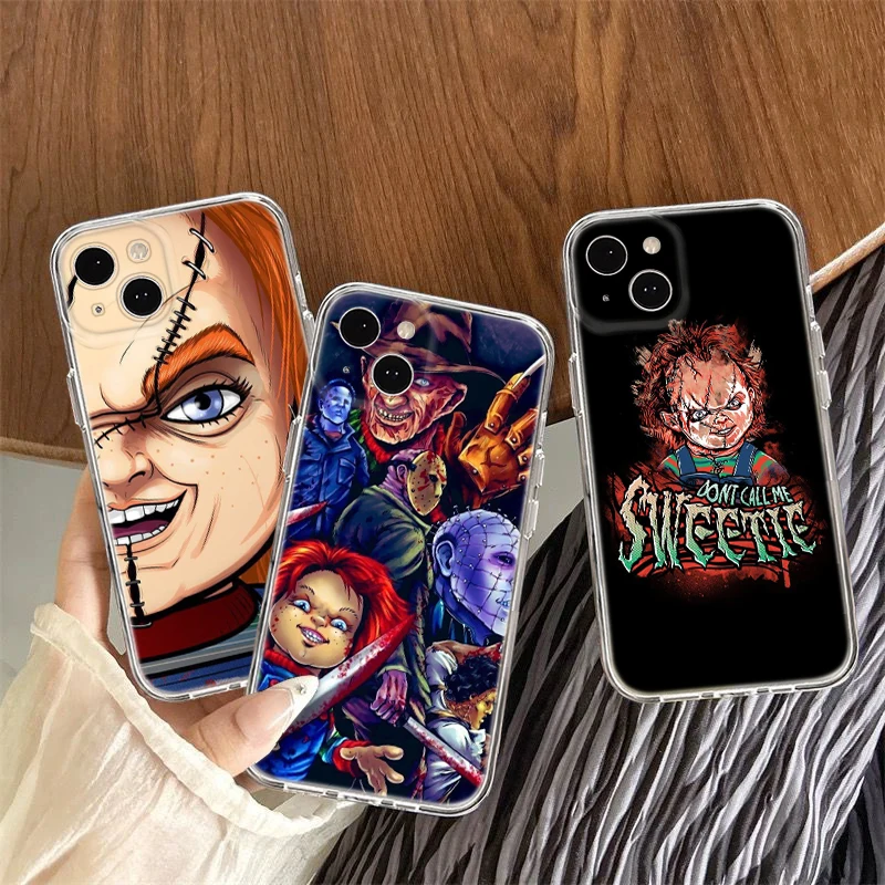 chucky vs Jason Soft Case for Moto G9 Powe One Pro E12 E22I E22 G52 G42 G32 G22 G23 Z2 Z Play P40 P30 Edge 30