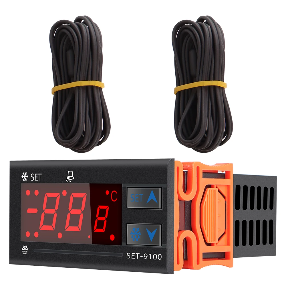 

STC-9100 микрокомпьютерный регулятор температуры 12-24 В 220 В ЖК-цифровой термостат терморегулятор инкубатор для охлаждения мороз