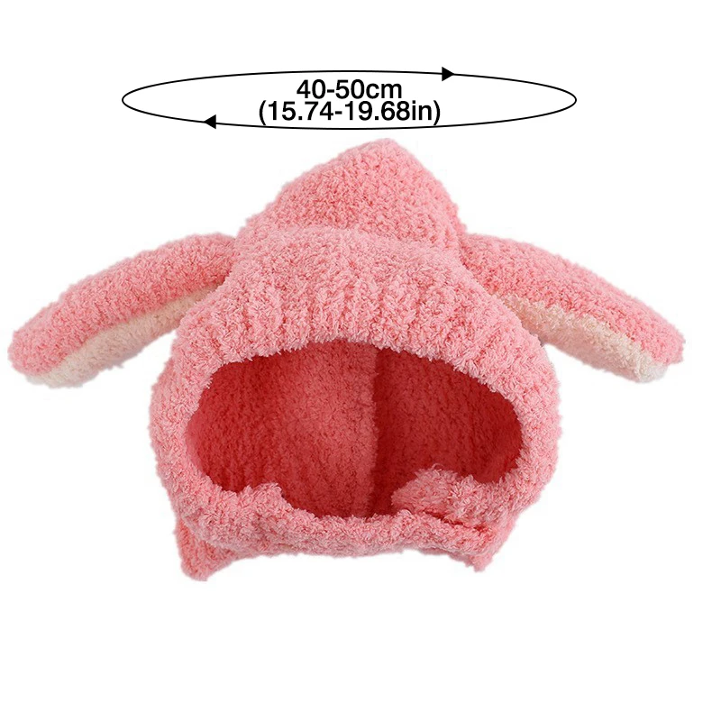 Winter Baby Plush Hat Cute Cartoon Rabbit Ears Toddler Beanie Cap Solid Color Thicken Warm Kids Boy Girl Ear Protection Caps