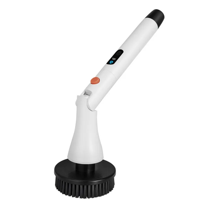 electric cleaning brush, household hand-held multi-function foldable rotating no dead ends cleaning kitchen bathroom brush