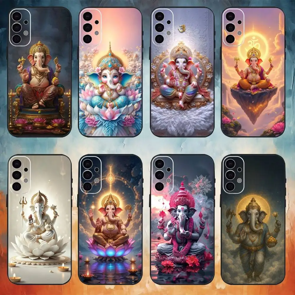 

Ganesha Hindu God Ganesh Elephant Phone Case For Samsung S25,S24,S21,S22,S23,S30,Ultra,S20,Plus,Fe,Lite,Note,10,9,5G Black Cover