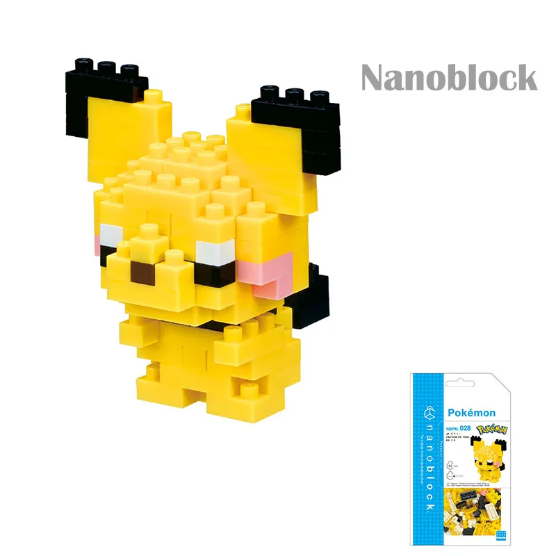 

Genuine Nanoblock Pokemon Pichu Micro Building Blocks 3D Puzzle Mini Blocks Model Display Kawaii Collectible Gift