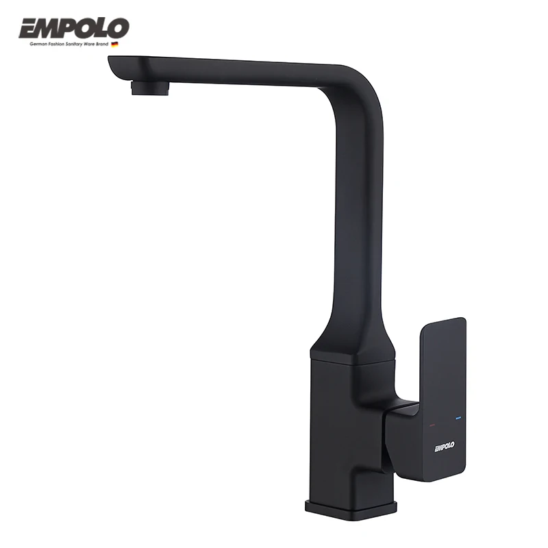 

Quality Kitchen Faucets Adjustable Ceramic Cartridge Black Solid Brass Taps Mixer Water Tap Kitchen Faucet for Sink