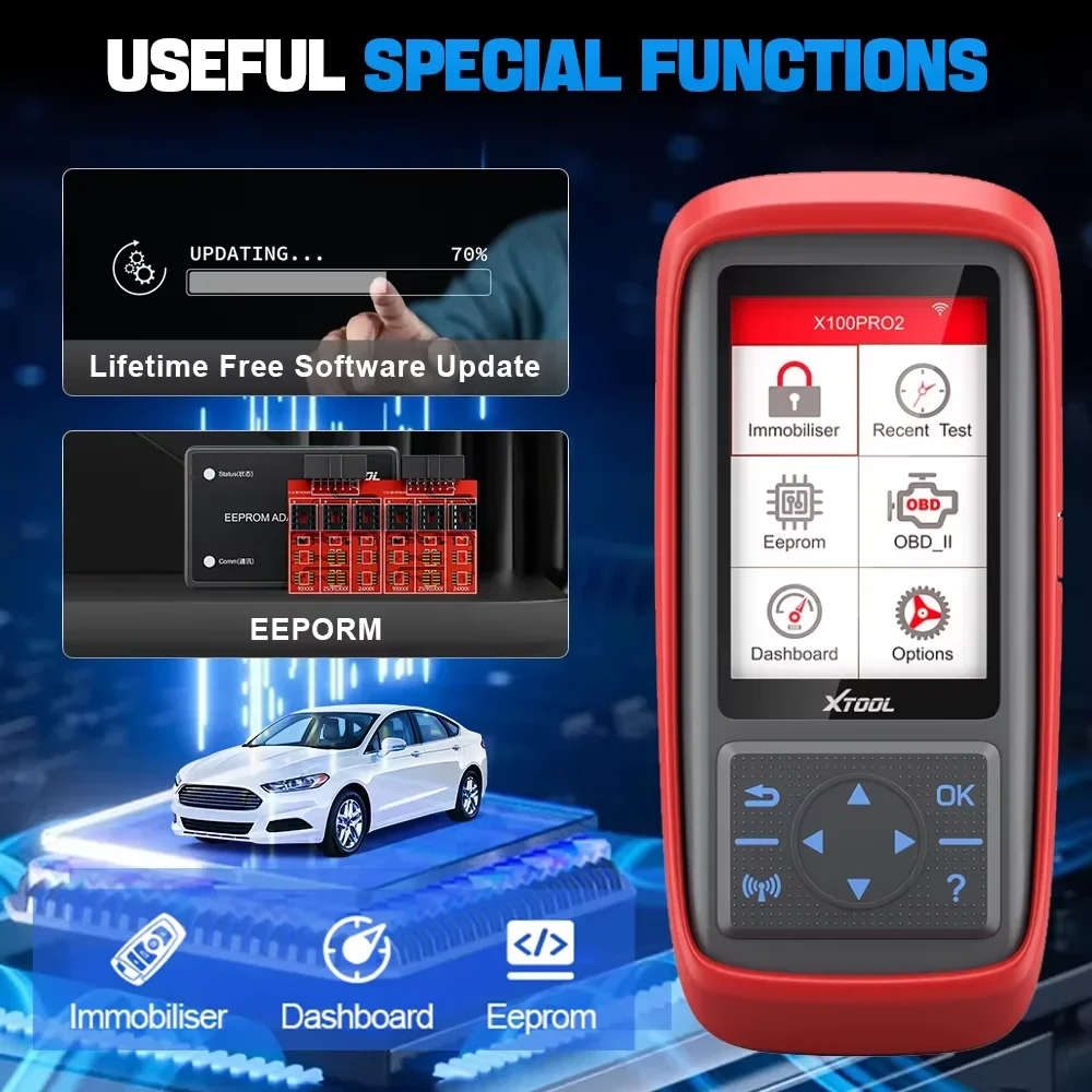 

Xtool X100 Pro2 Auto Key Programmer X100PRO2 Diagnostic Tool With EEPROM Adapter Automotive OBD Scanner Lifetime Free Update